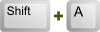 Keyboard Key Shift A Clip Art