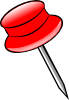 Pin -red Clip Art