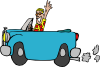 Man Driving Car Clip Art
