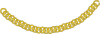Gold Chain, Curved As A Necklace Clip Art