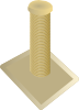 Cat Scrathing Post Clip Art
