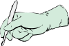 Gloved Hand With Scalpel Clip Art