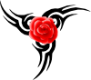 Tribal Tattoo With Rose Clip Art