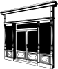 Portal With Two Show Windows 2 Clip Art