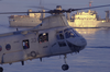 Ch-46 Helicoper Approaches Uss Peleliu Image