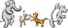 Dancing Animals Clip Art