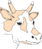 Light Colored Cow Head Clip Art