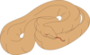 Light Colored Curled Snake Clip Art