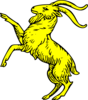 Gold Goat Symbol Clip Art