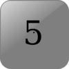 5 Blank Black Button Clip Art