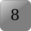 8 Blank Black Button Clip Art