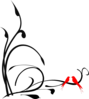 Black Birds On A Branch Clip Art
