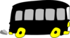Black Yellow School Bus Clip Art