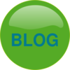 Blog Button Green Blue Clip Art