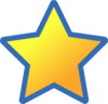 Blue Back Star Clip Art