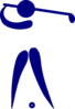 Blue Golf Player Clip Art