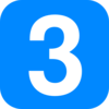 Blue Number One Clip Art
