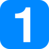 Blue Number One Clip Art