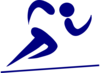Blue Runner Clip Art