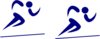 Blue Runner Clip Art