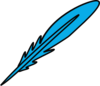 Feather Blue Black Clip Art