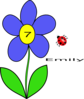 Flower With Ladybug Clip Art