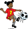 Girl Playing Soccer Clip Art