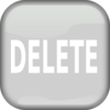 Gray Delete Square Button Clip Art