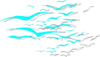 Light Blue Birds Clip Art