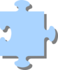 Light Blue Jigsaw Clip Art