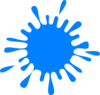 Light Blue Splash Ink For Graffiti Logo Clip Art