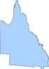 Map Qld Light Blue Clip Art
