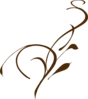 Olive Dark Brown Vine Clip Art