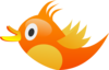 Orange Tweet Bird Clip Art