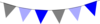 Rainbow Bunting Blue And Gray Clip Art