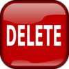 Red Delete Square Button Clip Art