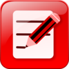 Red Edit Icon Glossy Clip Art