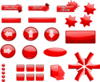 Red Glossy Buttons Clip Art