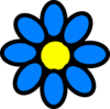 Sky Blue Flower Clip Art