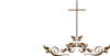 Swirl Medium Brown Cross Clip Art