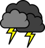 Lightening Clouds Clip Art