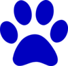 True Blue Paw Print Clip Art