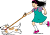 Walking Dog Clip Art