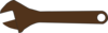 Wrench Brown Clip Art
