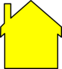 Yellow House Outline Clip Art